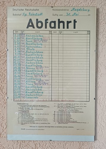 Bahnhof abfahrtsplan reinstedt - bahnhof,