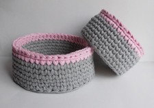 2er-Set runde Körbchen mit