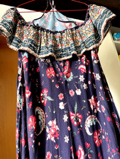 ?Hochwertiges Hippie Boho Chic Folklore Volantkleid Indien; Gr. S,M,L