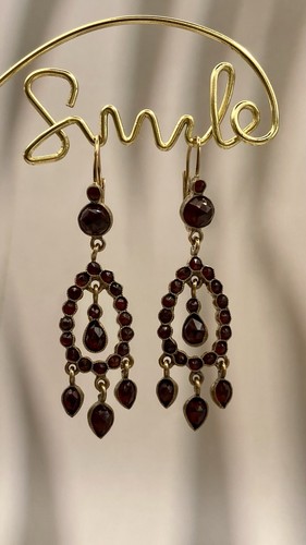 Antik granatschmuck ohrringe - antik,