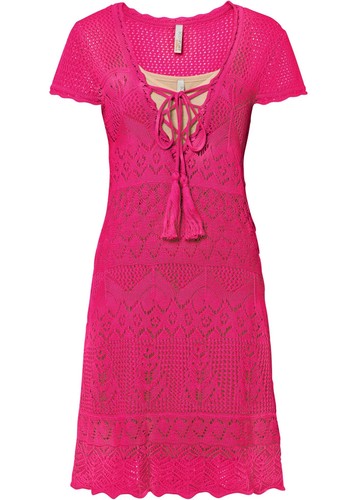 Strickkleid mit ausschnitt - mit, v-ausschnitt