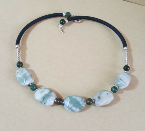 Edelstein collier kette 48cm - edelstein,