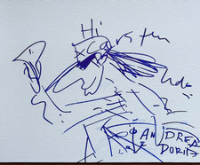 Udo Lindenberg SIGNIERT Zeichnung Andrea Doria Autogramm Unterschrift Original