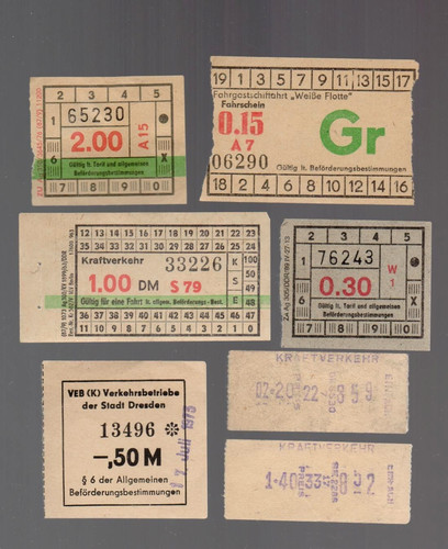 Fahrscheine der ddr - 7, für