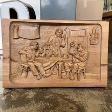 Altes Holzrelief Stammtisch