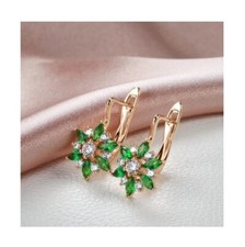Luxus Ohrringe Creole Grün