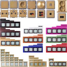 Schuko Steckdose Schalter Gold