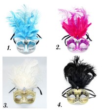 VENIZIANISCHE FEDERMASKE # Karneval Fasching Venedig Maske Federn Kopfschmuck