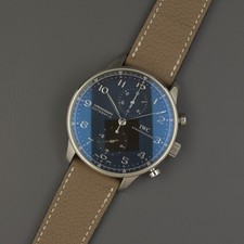 IWC Portugieser Chronograph IW3714 Box Automatik Stahl schwarz