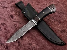 OLIR Knives Russland Damastmesser Damaszener Stahl Damast stahl Jagdmesser HRC63