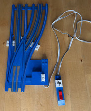 Lego Eisenbahn 12 Volt 753 rechte Weiche mit Weichenschalter