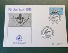 Erstagsbrief , FÜR DEN SPORT , mi nr 1172 , sonderstempel bonn , vom 12.04.1983