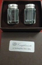 Salzstreuer + Pfefferstreuer - 925 Sterling-Silber - Glas - neu/unbenutzt !!!