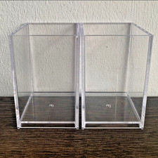 2 Stück Acryl Stiftehalter, Bleistifthalter Stiftebecher Pinselhalter Organizer