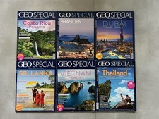 6x Geo Special Hefte Konvolut Thailand Vietnam Sri Lanka Dubai Costa Rica Brasil