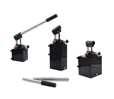 Hydraulik Handpumpe Einfachwirkend 12 - 25 - 45 ccm inkl. Tank + Hebel. E.W.