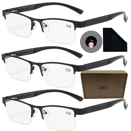 Herren metall lesebrille - 3x,