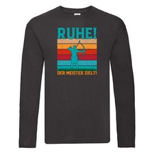 Ruhe der Meister Zielt | Bogenschießen | Bogenschütze Long Sleeve Schwarz