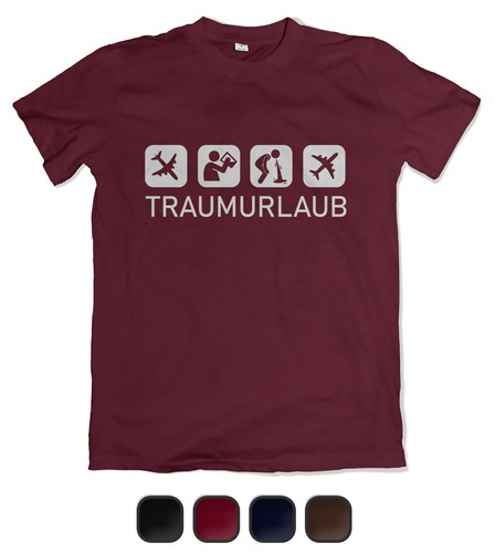 Herren shirt traumurlaub - t-shirt, 'traumurlaub