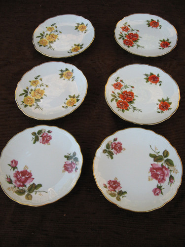 Kuchenteller rosenmuster 6 - ,