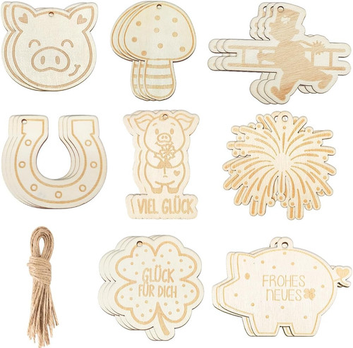 Holz glücksbringer set für - holz,
