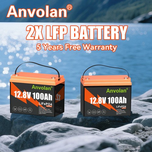 12v 100ah lifepo4 lithium - 2x,