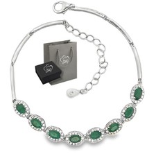 Echter Smaragd Armband 925