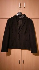 Nadel-Streifen-Blazer von Basic-Line, mit Kragen, Schulterpolster, Größe 42