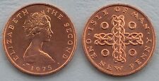 Insel Man / Isle of Man 1 New Penny Kursmünze 1975 Keltenkreuz KM# 20 unz.