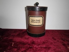 Drogerie Shabby Antik Pappdose lackiert für Senfsamen,  Kräuter, Tee etc.