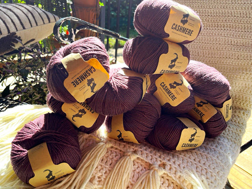 Purple cashmere merino - cashmere,