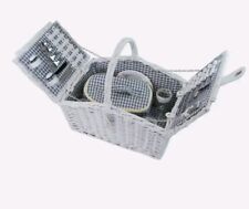 Picknickkorb weide 4 Personen inkl. Kühltasche Besteck 3x Farben zu wählen