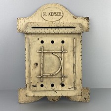 Antiker Briefkasten, künstlerisch gefertigt aus Eisen, Schild Keyser Shabby Chic