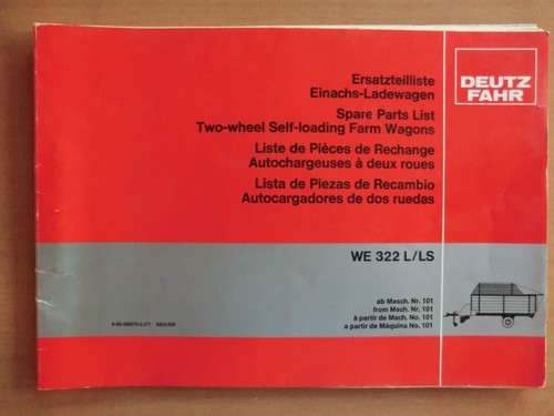 Deutz fahr ersatzteilliste - deutz,