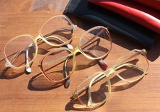 3 alte Retro BRILLEN Kunststoff