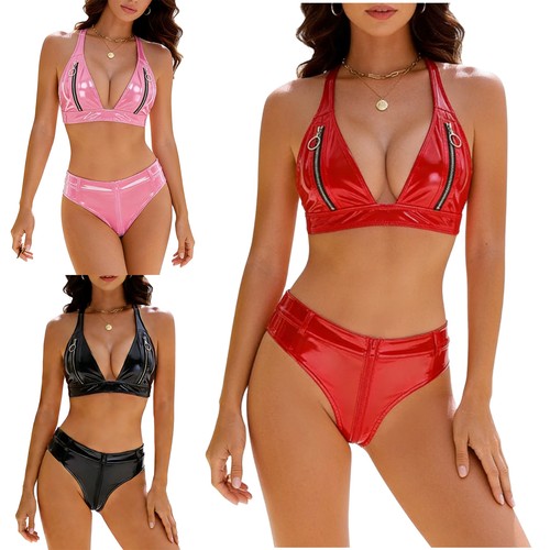 Damen leder lack - leder,