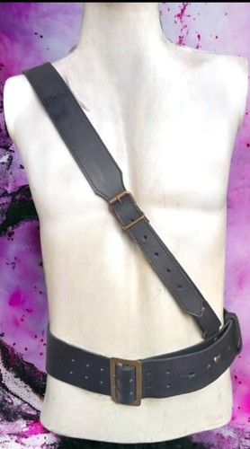 Echtes schwarzes genarbtes