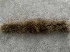 Waschbär Pelzkragen mit Druckknöpfen