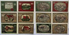 6 Banknoten Brand-Notgeld Stadt Wasungen 1921 fast kassenfrisch (108283)