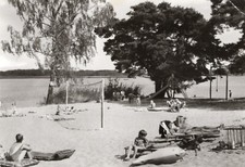 120/450 AK KLAUSDORF STRAND AM MELLENSEE  LUFTMATRATZE SONNENBAD  nach MEERANE