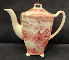 11.3 Johnson Brothers Kaffeekanne  * Olde English Country Side * rot England