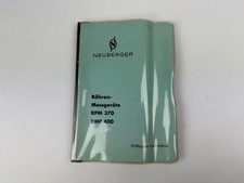 orig. Neuberger RPM370 Prüfkarten Verzeichnis Buch Sammler Röhrenprüfgerät