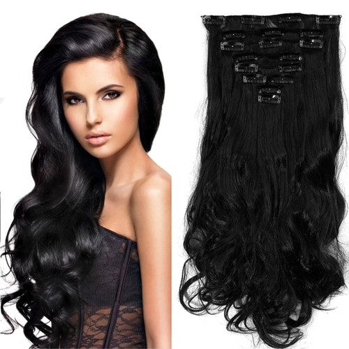 Human hair clip extensions - clip,