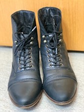 Davos gomma lederschuhe , leder , stiefletten , stiefel,  schwarz Vintage