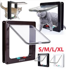 Katzenklappe Katzentür Katze Hundeklappe S-XL Eingangskontrolle System 4-Wege