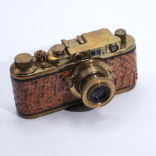 Russische Leica Kopie Ernst Leitz Wetzlar No. 225880 gold Kroko #3685  R37