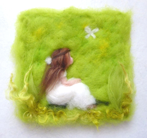 Wollbild ruhe finden kleid - ♥wollbild,