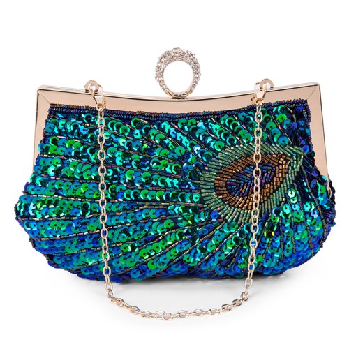Damentasche abendtasche pfau - abendtasche,