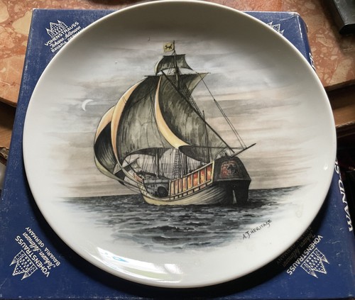 Wand teller segelschiff - wand,