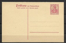 DR 1916 Ganzsachenpostk. P 108 ! - 10 / 10 Pf. karmin Germania, Innenseite Üdr